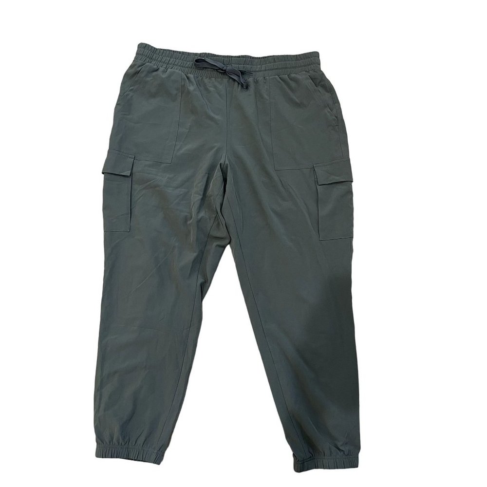 RBX Active Jogger Cargo Pants Polyester Double Lined Camo Green Size XL